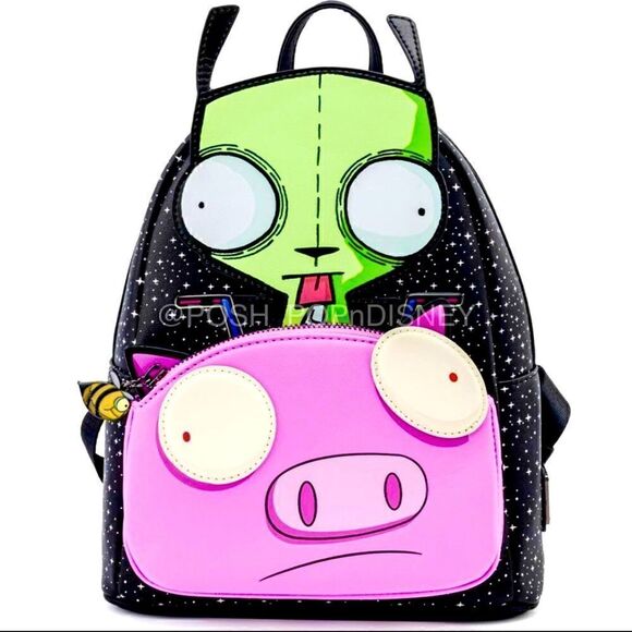 RETRO INVADER ZIM GIR PIG LOUNGEFLY Alien LIMITED neon space Kawaii
